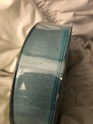 Sam’s Club Member’s Mark Premium Wired Ribbon 50 Yard x 1.5 Inch Teal Aqua - Image 1 of 4