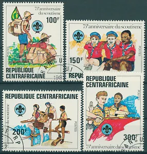 Central African Rep 1982 CTO Scouting Stamps Boy Scouts 75th Anniversary 4v Set - Picture 1 of 1