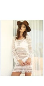 Tavik Black Long Sleeve Sexy Dress Beach Swim Cover Up Size M - Picture 1 of 11