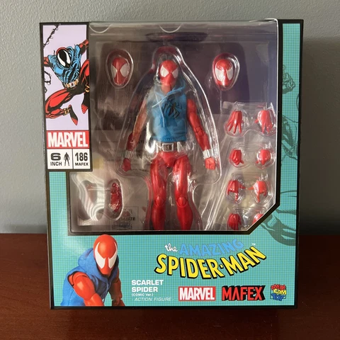 🇺🇸 Medicom MAFEX Marvel Spider-Man Scarlet Spider no.186 USA SELLER Cover