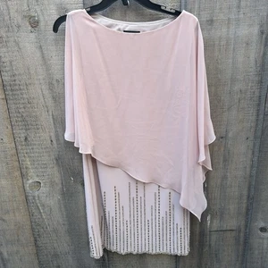 Xscape asymmetrisches Minikleid Schal Perlen Unterlage lässig elegant Rouge Gr. 4 - Bild 1 von 8