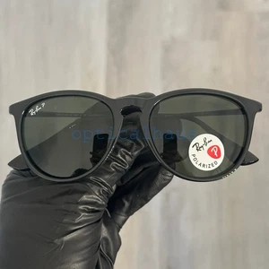 Gafas de sol Ray-Ban RB4171 ERIKA 601/2P negro brillante montura redonda lentes polarizadas - Imagen 1 de 4