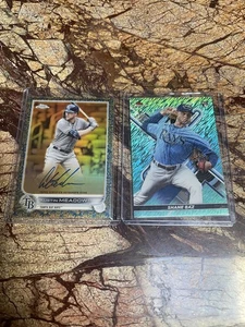 2022 Topps Gilded Auto Blue #34/50 Austin Meadows + Shane Baz Aqua Shimmer #/175 - Picture 1 of 14