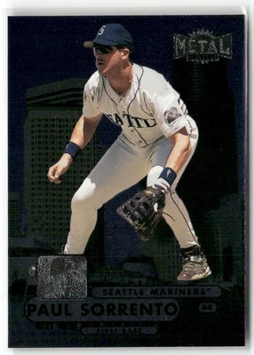1998 FLEER/SKYBOX METAL UNIVERSE PAUL SORRENTO SEATTLE MARINERS #55 - Image 1 of 3