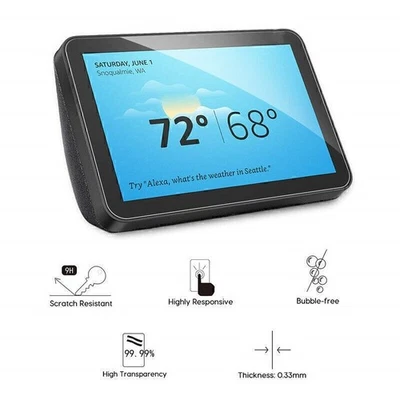 Anti-oil Tempered Glass HD Screen Protector Guard Film for Amazon Echo Show 8 - Image 1 of 4