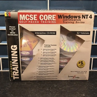 Vintage Windows NT 4 MCSE Certification Training Series Learn2 Tutorials SEALED - Image 1 of 4