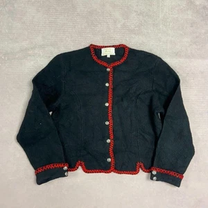 Vintage Wool Jacket Patterned Button Up Women's 10 - Picture 1 of 4