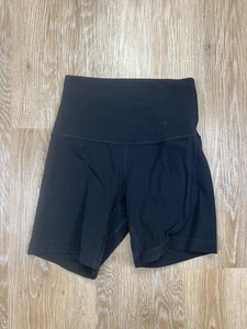 Pantaloncini Lululemon donna 0 neri vita alta biker allineamento abbigliamento attivo yoga palestra - Foto 1 di 5