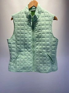 Relativity Puffer Vest Jackets Women's Size XL Green Nylon Full Zip Sleeveless - Picture 1 of 4
