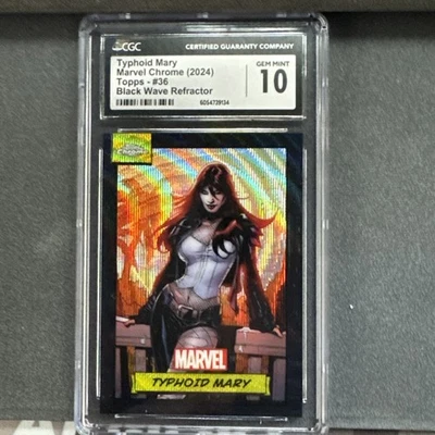 2024 Topps Chrome Marvel Typhoid Mary#36 Black Refractor 7/10 CGC GMT 10 - Image 1 of 2