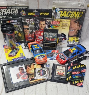 Lote de Coleccionables Jeff Gordon NASCAR - Revistas, Plástico, 2 Teléfonos, Tarjetas + Foto 1 de 4
