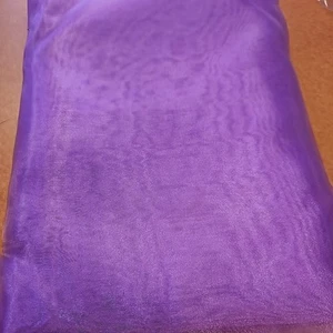 Deep  Purple Organza Fabric Apparel Costume Designer By the Yard  - Picture 1 of 1