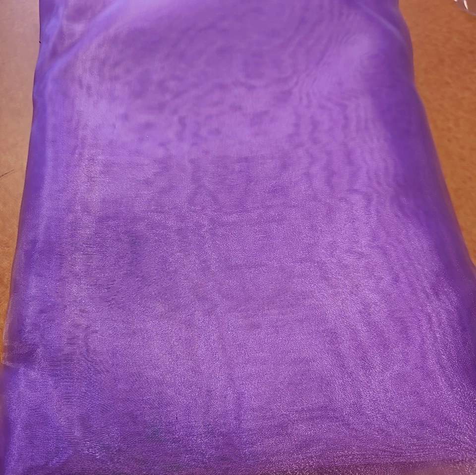 Deep  Purple Organza Fabric Apparel Costume Designer By the Yard  - Image 1 of 1