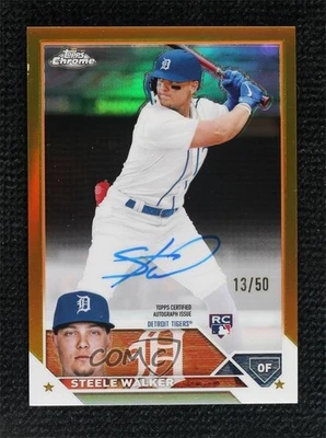 2023 Topps Chrome Rookie Auto Gold Refractor /50 Steele Walker #RA-SW Auto RC - Image 1 of 2