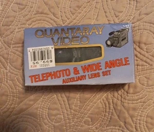 Quantaray Video 1.5x Telephoto & .65 Wide Angle Auxiliary Lens Set NIB NEW NOS - Picture 1 of 7