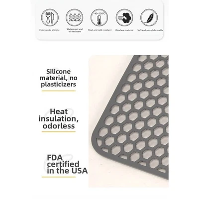 Anpassbare Zuschneidbare Silikon Spülmatte Spülmatte Küchenzubehör - Bild 1 von 4