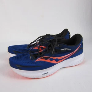 Saucony Ride 15 Sapphire ViziRed PWRRUN Running Shoes S20729-16 Men's Size 13 - Picture 1 of 7