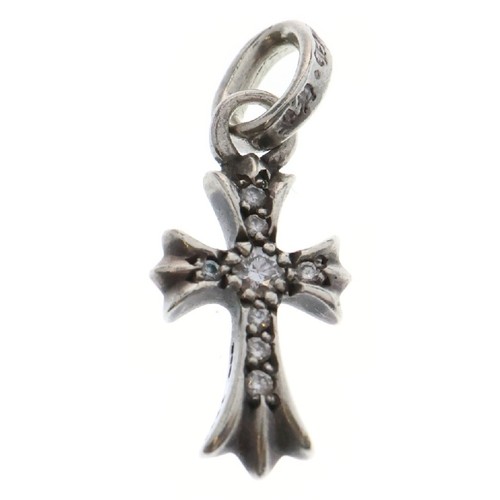 CHROME HEARTS Ciondolo CROMO CUORI CRS BBYFAT P DMND Baby Fat Cross PAVE diamante top usa