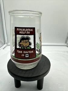 Peanuts Snoopy Glass Welch's Jar Jelly #1 Comic Classics Psychiatric Help 5 Cent - Afbeelding 1 van 5
