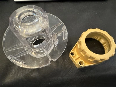 Popeil Automatic Pasta Maker P400 Parts Clear Front Face Plate, Locking Ring Nut - Image 1 of 4