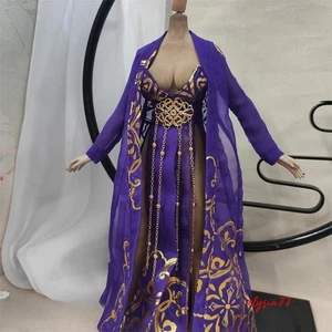 Female Purple Ancient Outfit Clothes Fit for 12" Action Figure 1/6 Soldier Hot - Picture 1 of 3
