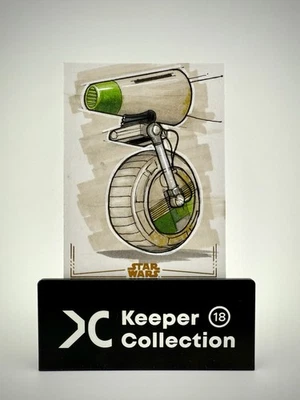 2024 Topps Chrome Star Wars Gold Foil Sketch of D-0 by Alex Mines - Image 1 of 2