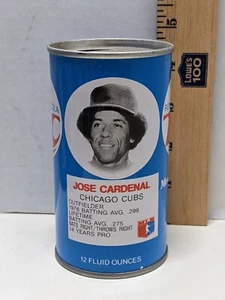 Jose Cardenal Chicago Cubs 1976 RC Royal Crown Cola Soda Can MLB Collectible VTG - Picture 1 of 2