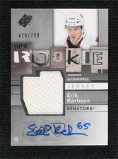 2009-10 SPx Rookie Auto Jersey /799 Erik Karlsson #165 Rookie Auto RC