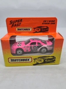 New And Sealed matchbox Superfast Ford Thunderbird Stock Car # 39 1993 pink - Picture 1 of 7