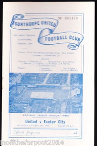 1964/65 SCUNTHORPE UNITED V EXETER CITY 24-10-1964 Division 3 - Picture 1 of 1