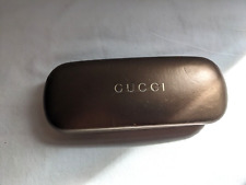 Vintage Gucci Hard Shell Eyeglasses Case Logo on Case Logo Lining Color Bronze