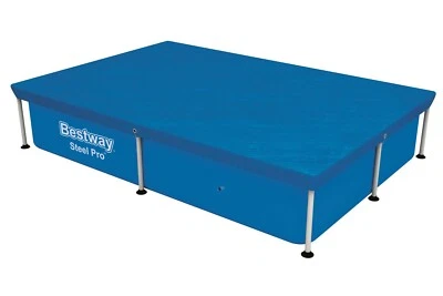 Bestway Steel Pro Frame Outdoor Garden Rectangular Swimming Pool Cover Tarpaulin - Image 1 of 4