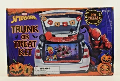 Marvel Spiderman Halloween Trunk Or Treat Party Decor Kit - 200 Pcs (New) - Image 1 of 4