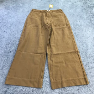 New LF MARKEY Pants Womens 12 US Carpenter Trouser Wide Leg Beige Work Wear d436 - Picture 1 of 9