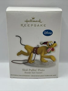 Hallmark Sled-Pullin’ Pluto Keepsake Christmas Tree Ornament Disney W/ Box 2012 - Picture 1 of 3