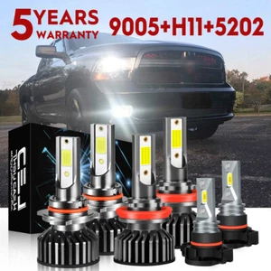 For Dodge Charger 2011 2012 2013 2014 6500K LED Headlight Hi/Lo+ Fog Light Bulbs - Picture 1 of 17