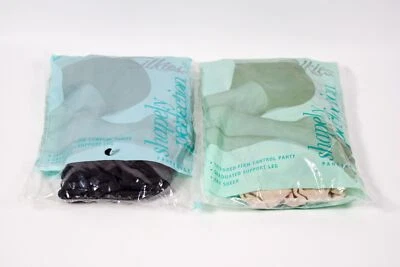 2 Silkies Shapely Perfection Pantyhose OFF BLACK/OFF WHITE Size Small - Image 1 of 2