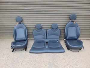 Mini R56 leather seats Interior set 06-10 Black Front rear inc headrests - Picture 1 of 18