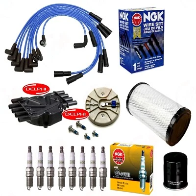 Kit de puesta a punto Delphi (cables y enchufes NGK) para Chevrolet K1500 K2500 1996-1999 5,7 L Foto 1 de 4