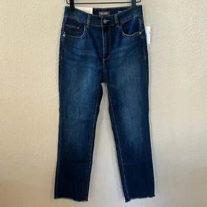 NUEVO DL1961 Pantalones de mezclilla Patti rectos tiro alto vintage tobillo deshilachado dobladillo talla 25 nuevos con etiquetas - Imagen 1 de 12