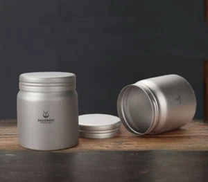 Titanium EDC Storage Box Coffee Tea Cans Emergency Container Bottle Jar 160ML - Picture 1 of 13