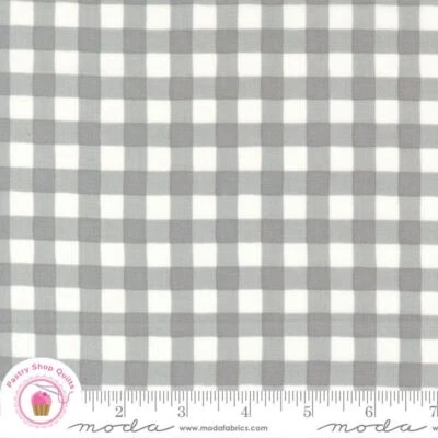 Moda HONEY LAVENDER 56086 16 Dove Gray Check  Deb Strain Quilt Fabric - Image 1 of 4