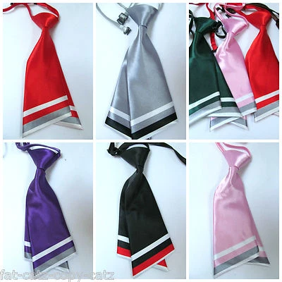 LADIES SATIN STYLE PRE-TIED BOW NECK TIE CRAVAT 10+ COLOURS PARTY FANCY DRESS UK - Image 1 of 2
