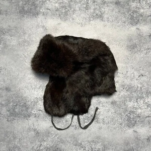 Sombrero de mohair vintage Ushanka Trapper para hombre talla única marrón - Imagen 1 de 7