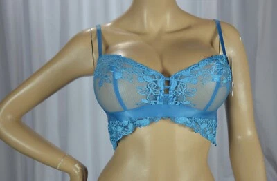 Sujetador Bralette Nuevo con Etiquetas $38 Talla M Faience Blue B.Tempt'd Opening Act de Wacoal #910227 Foto 1 de 4