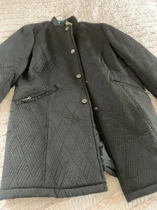 Kenneth Cole New York Ladies Black quilted Coat Size XL worn twice - Picture 1 of 8