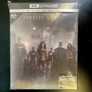 ZACK SNYDER'S JUSTICE LEAGUE MANTA LAB 4K UHD DOUBLE LENTICULAR STEELBOOK - NEW - Picture 1 of 8