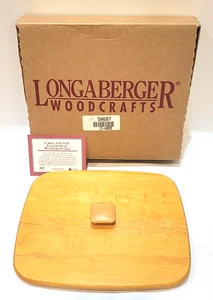 LONGABERGER WOODCRAFTS Lid Only # 50687 for Harbor Basket Hardwood Maple NOS 9" - Picture 1 of 10