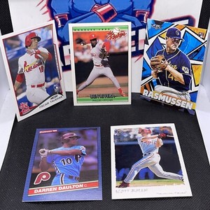 1986 donruss 5-card rookie lot! ben rivera,rolen plus more!