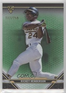 2021 Topps Triple Threads Emerald /259 Rickey Henderson #58 HOF